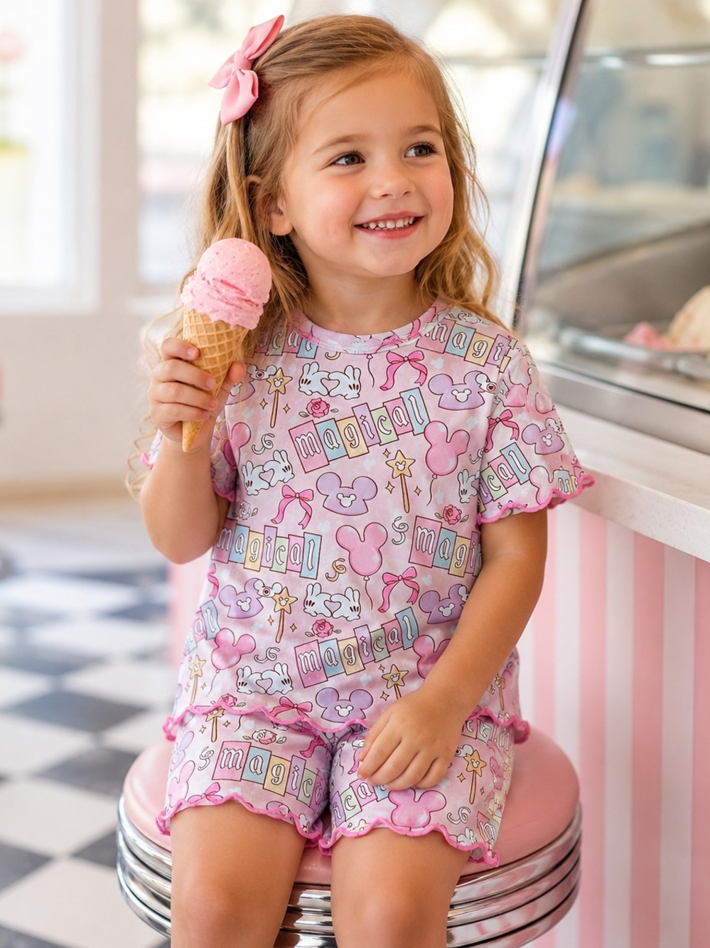 Girls Magical Disney Inspired Shorts Set
